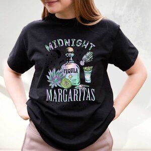 Midnight Margaritas Shirt | Tequila Drinking Graphic Tee | Unisex Casual T-Shirt
